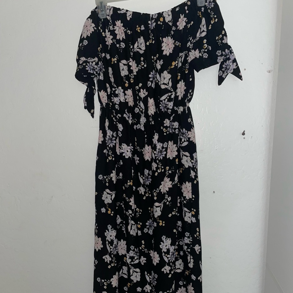 Off the shoulder long flowy dress